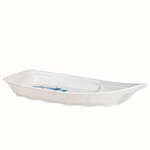 Thunder Group 8005BB 22 Oz 12 x 5.5 Inch Asian Blue Bamboo Melamine Medium White Sushi Boat, DZ
