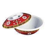 8011TR 80 Oz 11 Inch Asian Longevity Melamine Round Serving Bowl With Lid, EA