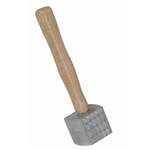 Thunder Group ALMTW001, 12-Inch 2-Sided Aluminum Tenderizer with Wood Handle