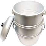 Thunder Group ALST005, 13x19.5-inch Aluminum Steamer Set of Lid, Steamer & Bottom, SET