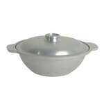 Thunder Group CETW002, 7x2.75-inch Aluminum Sam Bai Wok with Lid and 1-inch Handle, EA