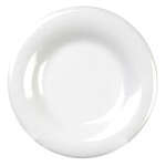 Thunder Group CR009W 9.25 Inch Western White Wide Rim Melamine Plate, DZ
