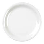 Thunder Group CR109W 9 Inch Western White Narrow Rim Melamine Plate, DZ