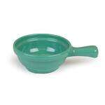 Thunder Group CR305GR 10 Oz 4.25 x 6.75 x 2 Inch Western Green Melamine Soup Bowl with Handle, DZ