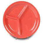 Thunder Group CR710RD 10.25 Inch Western Orange 3 Compartment Melamine Plate, DZ