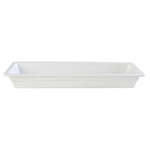 Thunder Group GN1222W, 2/4 Size 2 1/2-Inch Deep Melamine Anti-Jam Food Pan, White