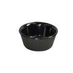 Thunder Group ML509BL1 2 Oz 2.8 Inch Fluted Melamine Round Black Ramekin, DZ