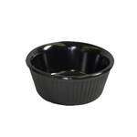 Thunder Group ML533BL1 3.5 Oz 3.38 Inch Fluted Melamine Round Black Ramekin, DZ