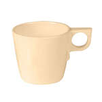 Thunder Group ML9011T 7 Oz 3.25 Inch Western Nustone Tan Melamine Round Beige Stacking Cup, DZ