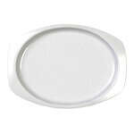 Thunder Group NS209W 9.5 x 6.75 Inch Western Nustone White Melamine Rectangular Platter, DZ