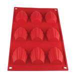 PLBM006S, 1-Ounce Madeleine High Heat Silicone Baking Mold, 9 Cavities