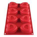 PLBM008S, 2.4-Ounce Heart High Heat Silicone Baking Mold, 8 Cavities