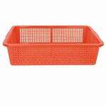 PLFB002R, 19 3/4x15 1/2-Inch Plastic Rectangular Colander without Handles, Red