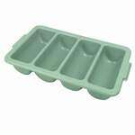 PLFCCB001, Plastic 4 Compartment Cutlery Box, Gray