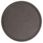 PLFT1400BR, 14-Inch Fiberglass Round Tray, Brown