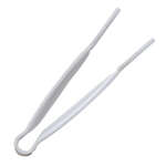 PLFTG009WH, 9-Inch 1-Piece Polycarbonate Pom Tong, Flat Grip, White