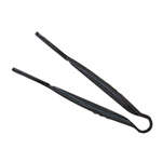 PLFTG012BK, 12-Inch 1-Piece Polycarbonate Pom Tong, Flat Grip, Black