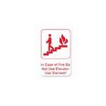 Thunder Group PLIS6904RK, 6x9-inch 'In Case Of Fire Do Not Use' Information Sign