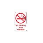 PLIS6910RK, 6x9-inch 'No Smoking Area Available' Information Sign