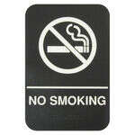 Thunder Group PLIS6955BK, 6x9x1-inch Acrylonitrile Styrene 'No Smoking' Information Sign with Braille, EA