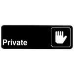 Thunder Group PLIS9303BK, 9x3-inch 'Private' Information Sign