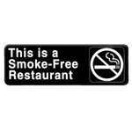 PLIS9320BK, 9x3-inch 'This Is A Smoke-Free Rest' Information Sign