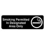 PLIS9327BK, 9x3-inch 'Smoking Permitted' Information Sign