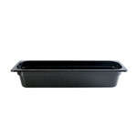 PLPA8124LBK, Half Size Long 4-Inch Deep Black Polycarbonate Food Pan