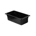 Thunder Group PLPA8134BK, Third Size 4-Inch Deep Black Polycarbonate Food Pan