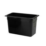 PLPA8138BK, Third Size 8-Inch Deep Black Polycarbonate Food Pan