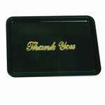 PLPT046BL, 4.5x6.5-Inch Plastic Tip Tray Gold Imprinted, Black, 12/CS