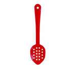 PLSS113RD, 11-Inch Polycarbonate Perforated Serving Spoon, Red, 12/CS