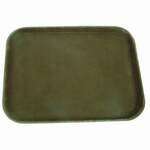 Thunder Group PLST1418BR, 14x18-Inch Polypropylene Rubber Lined Rectangular Serving Tray, Brown