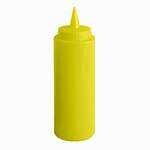 Thunder Group PLTHSB012Y, 12-Ounce Polycarbonate Squeeze Bottle, Yellow, 12/CS