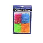 Thunder Group PLTP050S, 3-Inch Sword Picks, Assorted Color, 500/PK