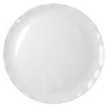 RF1020W 20 Inch Western Black Pearl Round Melamine White Dinner Plate, EA