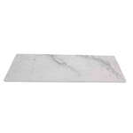 Thunder Group SB520W 20 3/4 x 6 1/4 Inch Western White Shadow Melamine Faux Marble Serving Board, EA