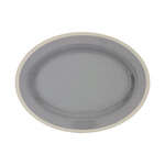 Thunder Group SD2118H 18 x 13 1/2 Inch Western Graham Gray Melamine Oval Platter, EA