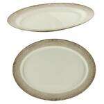 Thunder Group SD2118J 18 x 13 1/2 Inch Western Jazz Melamine Oval Platter, EA
