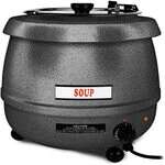 Thunder Group SEJ31000TW, 10 Qt, 13x14.5-inch Silver Electric Soup Warmer, 110V-120V/60Hz, NSF, EA