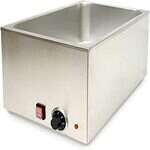 Thunder Group SEJ80000, 3.5 Qt 22.5x13x10-inch Electric Food Warmer, Stainless Steel, Mirror Finished, 110V/60Hz, ETL, NSF, EA