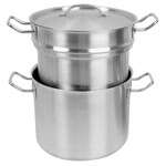 Thunder Group SLDB016, 16-Quart 18/8 Stainless Steel Double Boiler with Cover, 3-Piece Set (Discontinued)