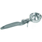 SLDS008L, 4-Ounce Stainless Steel Lever Disher, Size 8, Coated Handle, Gray
