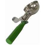 SLDS012, 2.6-Ounce Stainless Steel Ice Cream Disher, Coated Handle, Green