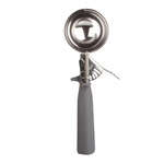 Thunder Group SLDS208P, 4-Ounce Stainless Steel Ice-Cream Disher, Size 8, Coated Handle, Gray