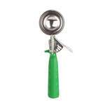 Thunder Group SLDS212P, 2.6-Ounce Stainless Steel Ice-Cream Disher, Size 12, Coated Handle, Green