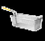 Thunder Group SLFB009, 17 x 8 1/4 x 6-Inch Rectangular Nickel-Plated Fry Basket With Yellow Handle