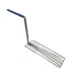 SLFBP014, 5 3/4 x 14 1/2-Inch Stainless Steel Fry Basket Press With Blue Handle