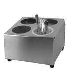 SLFC004, Stainless Steel Flatware Cylinder, 4 Holes