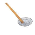 Thunder Group SLSKR008, 8-Inch Stainless Steel Skimmer with Bamboo Handle